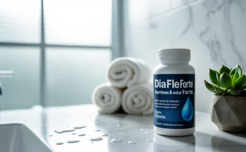 DiaFlex Forte suplement diety w aranżacji z ręcznikami i sukulentem - Stenka Clinic