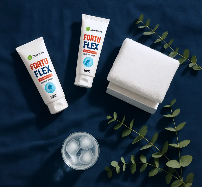FortuFlex opakowanie z widokiem z góry na naturalne składniki - Stenka Clinic