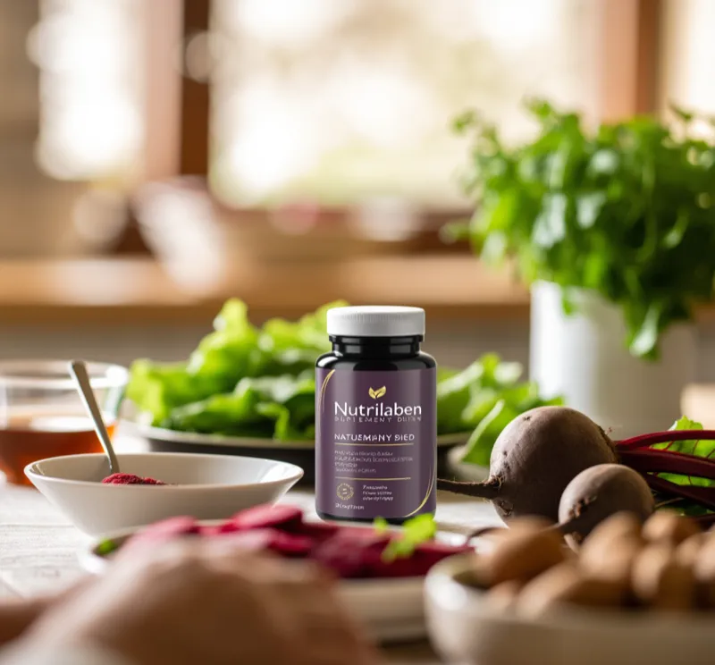 Nutrilaben suplement diety w kuchni ze świeżymi warzywami - Stenka Clinic